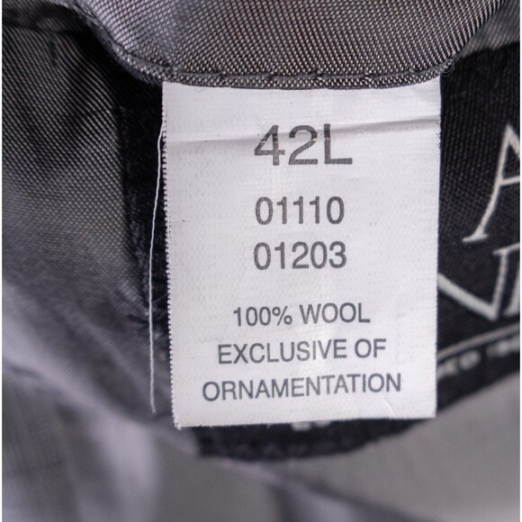 Jos. A. Bank 2-Pcs WOOL Gray Plaid Two Button Jacket Blazer Sz 42L Pants 36X30 - Picture 11 of 16